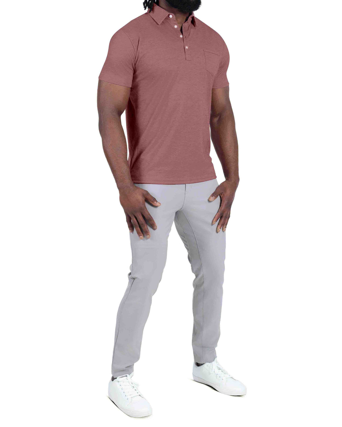 "The Avery" Maroon Pique Polo