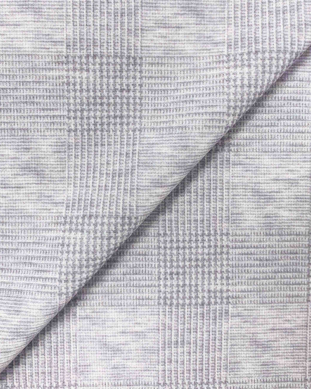 Athletic Fit Stretch Suit - Light Grey Plaid
